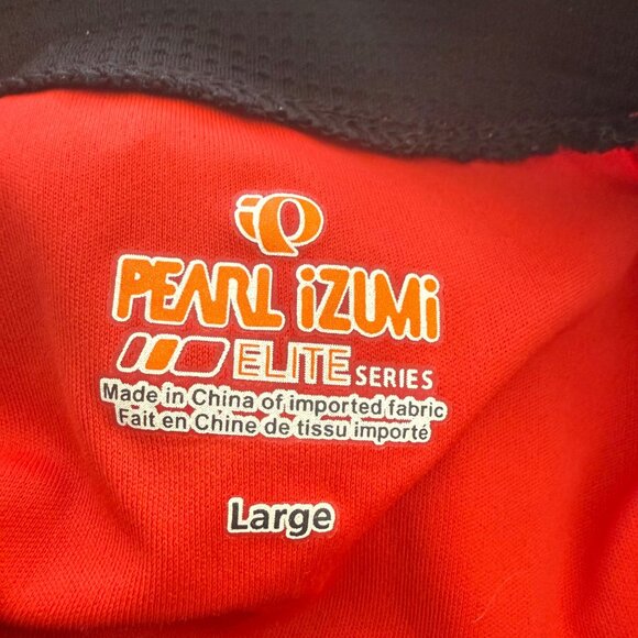 Pearl Izumi Cycling Jersey Mens Elite Series Size Large Red Black Full Zip Pol - Picture 8 of 8